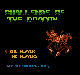 Challenge Of The Dragon (sachen) (Homebrew) — Title screen